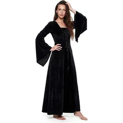 Metamorph Burgherrin Samtkleid schwarz (L)