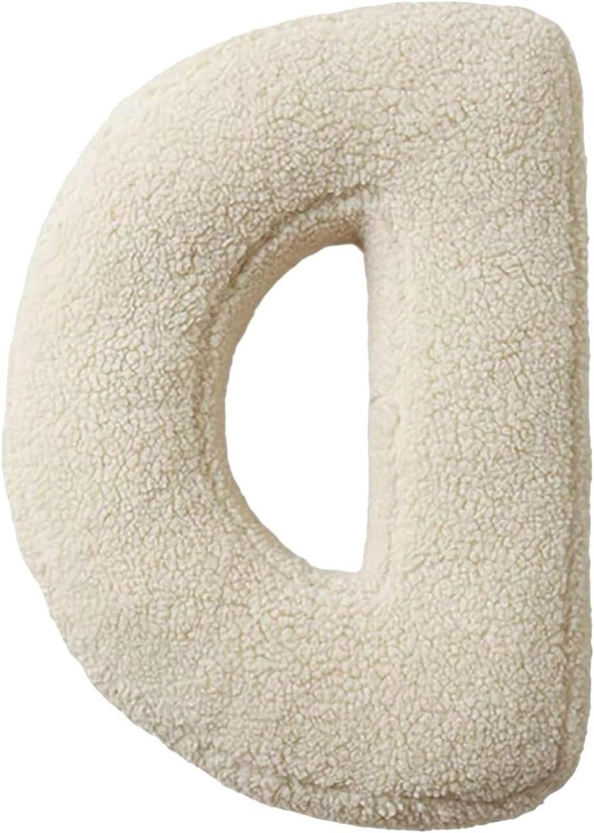 Meerkleurig Pluche Letterkussen voor Kinderen - Sierkussen Alfabet - 33,8 x 33,6 cm