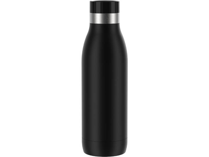 Isolierflasche EMSA Trinkflasche Bludrop , schwarz, H:21,5cm, Edelstahl, Trinkflaschen, Isolierflasche, Edelstahl, Quick-Press Deckel, 360 Trinkgenuss, 12h warm/24h kühl