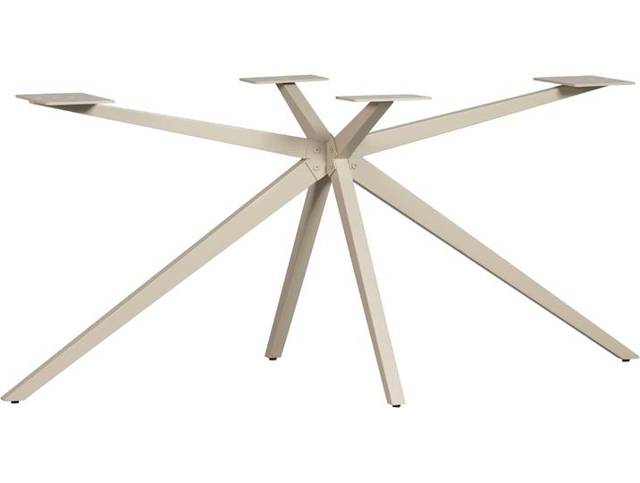 Tischbein WOOOD Tablo Holland XL Metall mit Pulverbeschichtung B 170 x T 80 x H 72 cm , beige (dakar, grau), B:170cm H:72cm T:80cm, Tischbeine, Tischbein, Kreuzgestell Ø 3,5 cm, Tragkraft 160 kg, einfach zu montieren