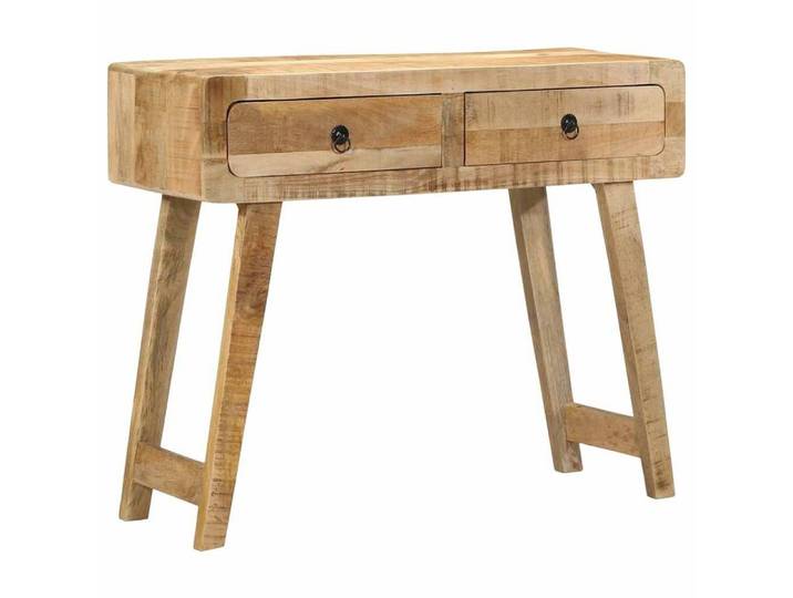 vidaXL Beistelltisch Konsolentisch 90x32x75 cm Raues Massivholz (1-St)
