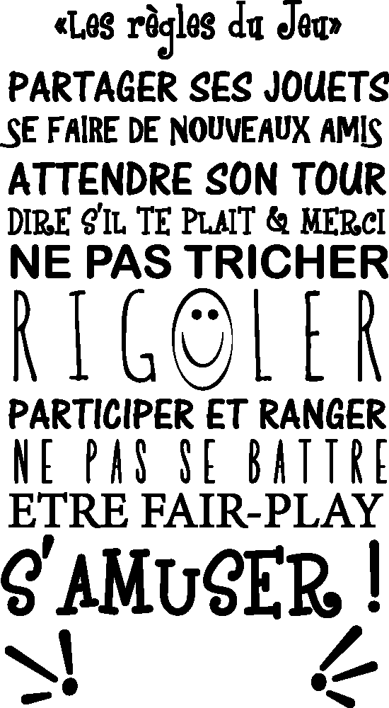 Ambiance-sticker Sticker citation Les règles du jeu