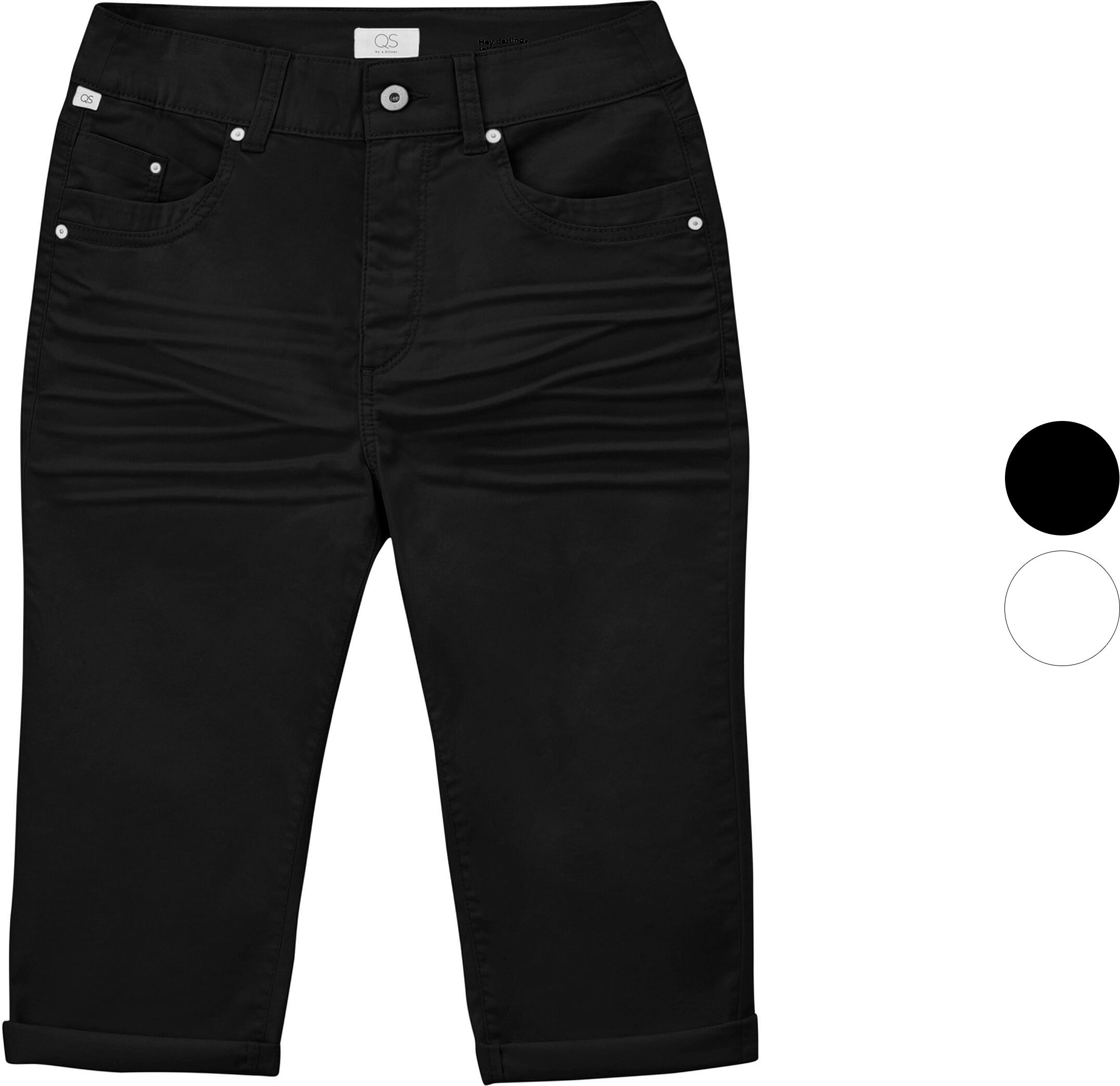 S. Oliver QS BY S.OLIVER Damen Caprihose, mit hohem Baumwollanteil