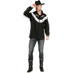 Wilbers Herren Western Hemd Bobby, schwarz (M)