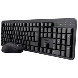 Trust TKM-360 Kabellos Tastatur, Maus-Set Geräuscharme Tasten, Hotkey Funktion, Integriertes Scrollrad, mit numerischer Tastatur, Multimediatasten Deutsch, 25357