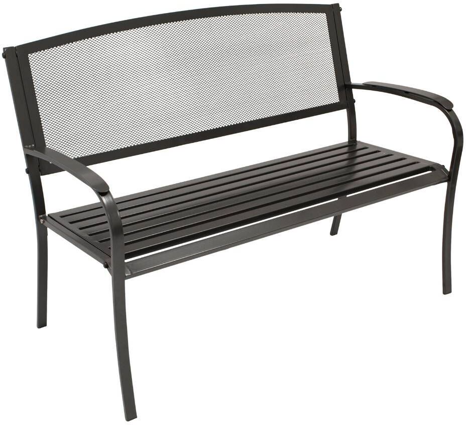 Pharao24.de Gartenbank Terrassenbank aus Metall 121 cm breit