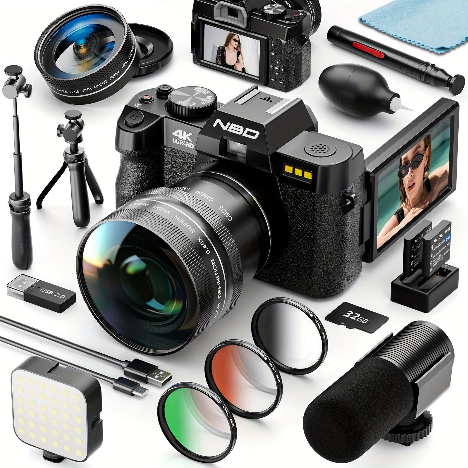 Selius Vlogcamera – 48MP Digitale Compactcamera voor 4K Video met 16x Zoom en WiFi