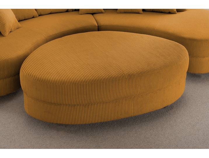 Polsterhocker HOME AFFAIRE Limoncello modern und bequem, tolle Detailverarbeitung , gold, B:150cm H:38cm T:96cm, 93% Polyester, 7% Polyamid, Hocker, Polsterhocker