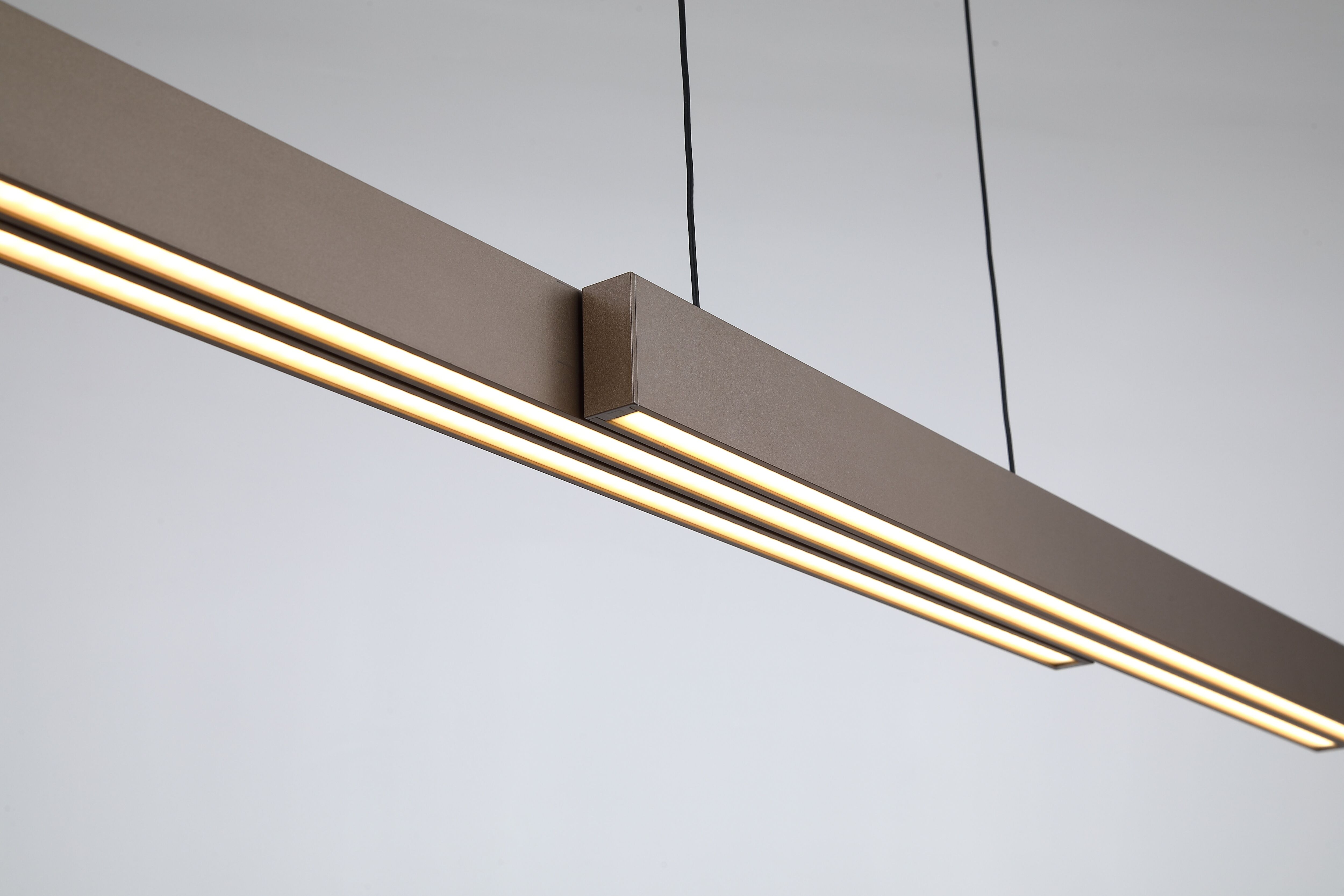 SEARCHLIGHT LED Pendelleuchte "Linear-LED-Pendelleuchte, Latte", Energieeffizienz: G (A-G), braun (latte), H: 60cm, 1 Stk., Leuchten, LED Pendelleuchte