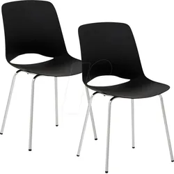 MAYER 2520 SW - Mayer Besucherstuhl schwarz ohne Polster, 2 Stk