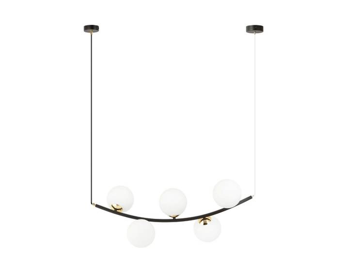 Hängeleuchte Ritz, Schwarz, Metall, Glas, 28x100x80 cm, RoHS, CE, Lampen & Leuchten, Innenbeleuchtung, Hängeleuchten, Pendelleuchten