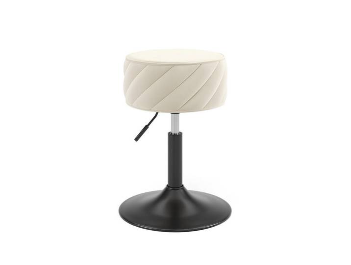 Vicco Hocker Cherio Beige 35 x 50.5 cm, Rund, 35x50.5x38.5 cm, Wohnzimmer, Sessel, Hocker & Hockerbänke, Sitzhocker