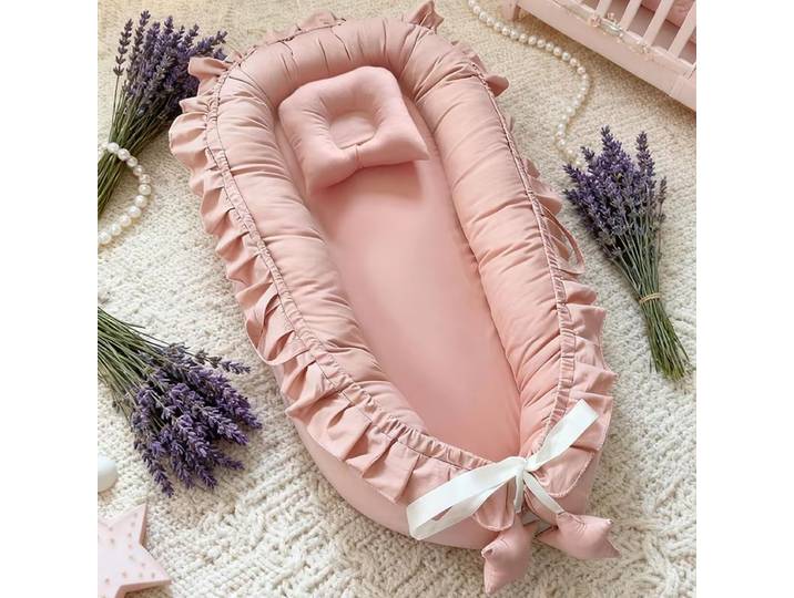Nid de lit en coton pour nouveau-né, couffin à volants, lit de voyage, chaise longue Portable, berceau pour tout-petits, nid de sommeil respirant