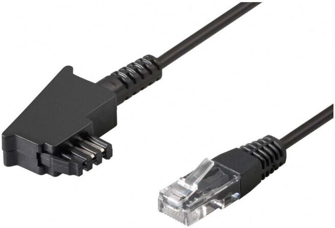 Goobay Câble de connexion TAE-F 3 m, noir, mâle/mâle 51233 (51233)