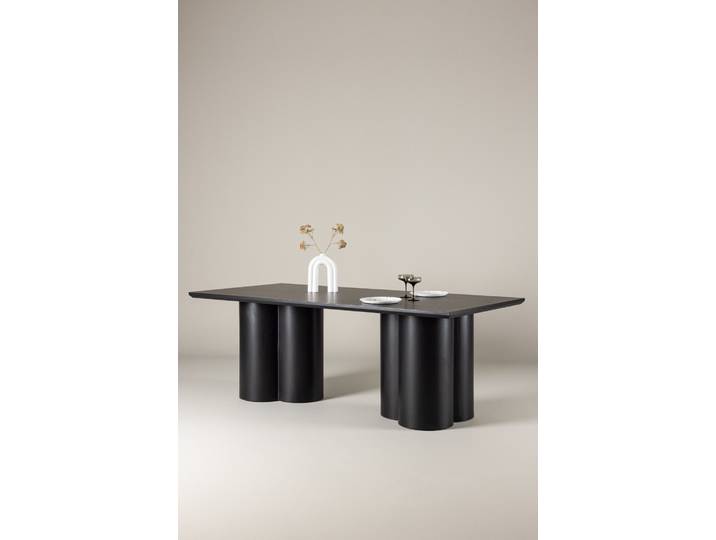 Esstisch VENTURE HOME Olivia, rechteckiger Esstisch, 210 × 100 cm , schwarz (schwarz, schwarz), B:100cm H:75cm T:100cm, Tische, Esstisch, Esszimmertisch, MDF, rechteckig, geräumig, gesellig, einladend