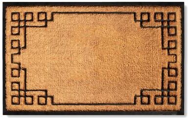 A1 Home Collections Natural Coir & Rubber Door Mat, Heavy Duty, Dirt Trapping Doormats,Thick & Durable Outdoor Entry Mat
