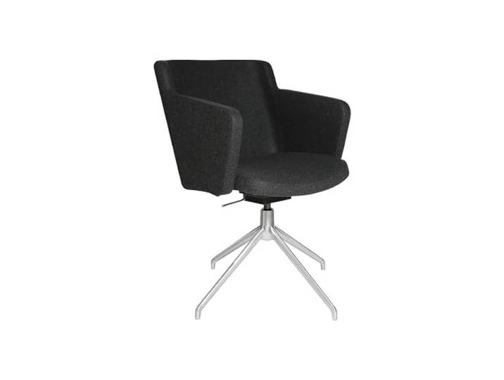 Topstar SFH 1.0 Speisezimmerstuhl, Esszimmerstuhl, Loungechair, mit Armlehnen, höhenverstellbar, Stoffbezug, anthrazit