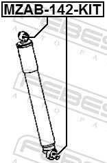 Febest Montagesatz, Stoßdämpfer Mzab-142-Kit Für Mazda