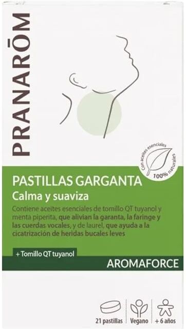 Pranarom Pastilhas Garganta Acalma e Suaviza