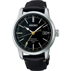 Seiko Presage Automatik GMT - Craftmanship Series Urushi Lacquer Dial Model" SPB447J1" - tiefschwarzes Urushi-Lack-Zifferblatt,schwarz - 40,2mm