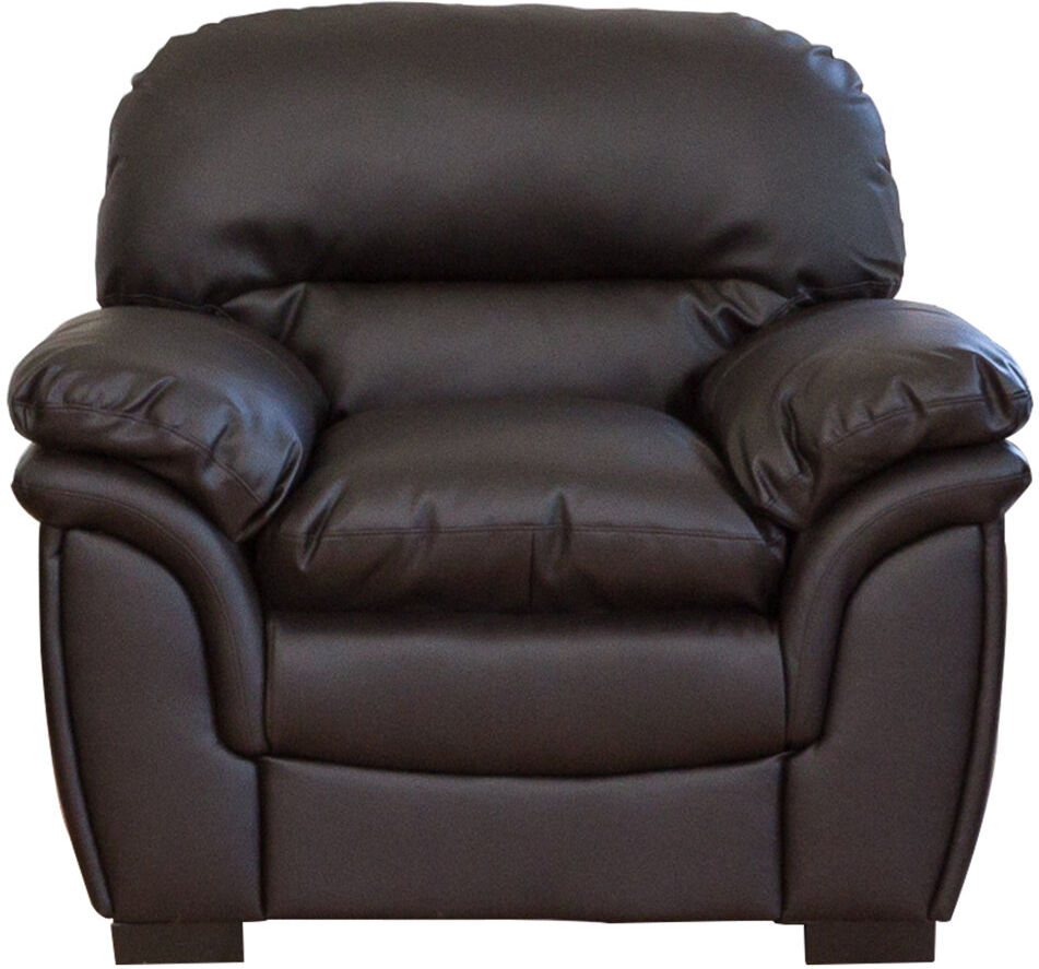 Brayden Studio Sarno Faux Leather Armchair Brown 91cm H X 107cm W X 97cm D