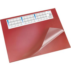 Läufer Schreibunterlage 69208, Synthos VSP, rot, Kunststoff, mit Sichtplatte & Kalender, 53 x 40cm