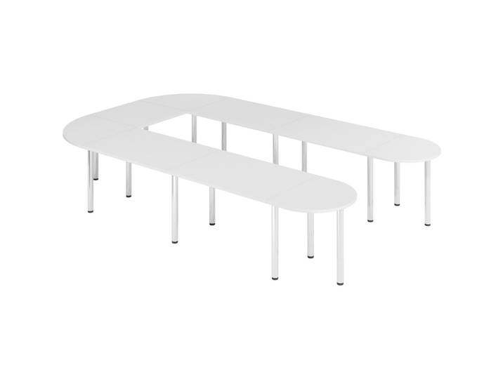 Besprechungstisch Office Weiss 380 x 240 cm - Farbe: weiss/Chrome