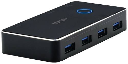 LINDY 4+2 Port USB 3.2 Gen 1-Umschalter (USB 3.0) Schwarz