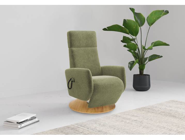 TV-Sessel OTTO HOME Rochelle mit Kopfteilverstellung & Drehfunktion, weitere Funktionen , grün (hellgrün), B:71cm H:110cm T:82cm, 100% Polyester, Sessel, TV-Sessel mit Drehfunktion 360 Grad
