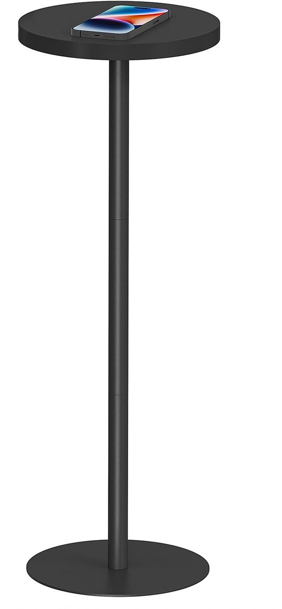 SnelShoppen Hoge ronde bijzettafel zwart TB01BK065EU