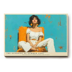 Sinus-Art Wandbild The Sunshine of Summer Cool, Leinwand, Querformat, 120 x 80 cm