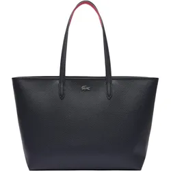 LACOSTE Damen Handtasche - Anna Petit Piqué Zipped Shopping Bag, 30x35x14cm (HxBxT) Dunkelblau