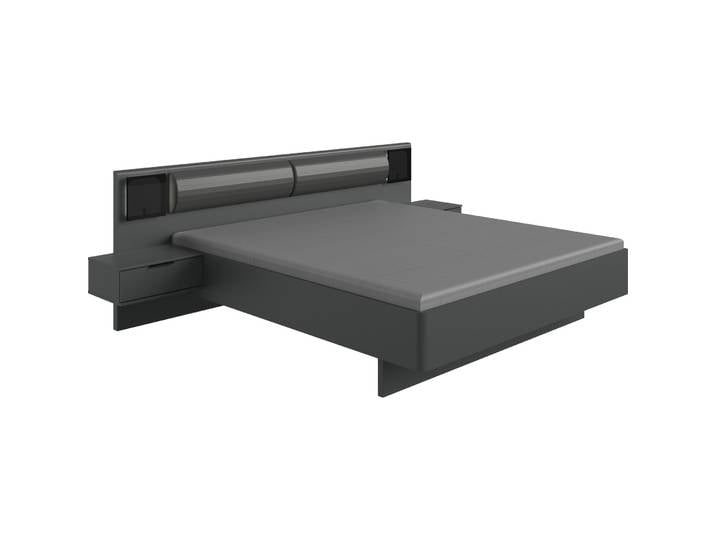 Bett Visca Graphit Holzwerkstoff 180 x 200 cm