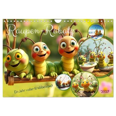 Raupen-Rabatz - Ein Jahr voller Krabbelspaß (Wandkalender 2027 DIN A4 quer), CALVENDO Monatskalender