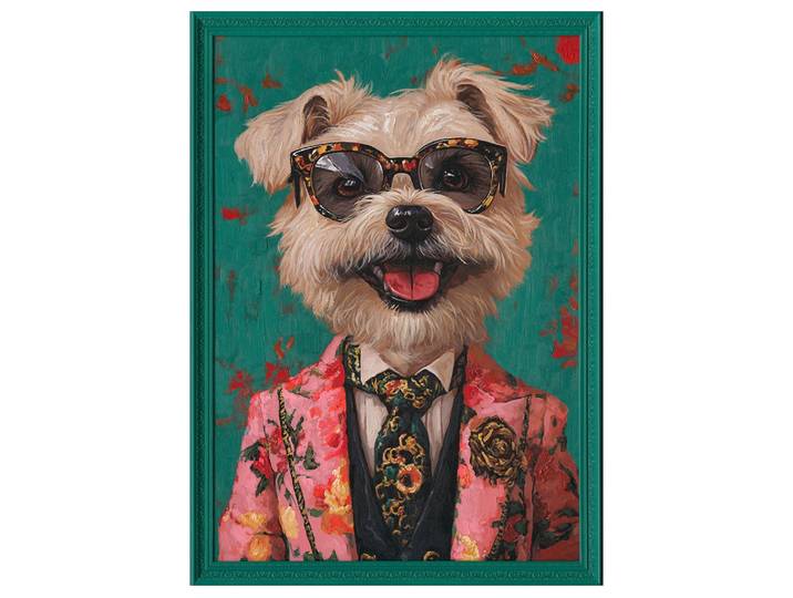Gemälde Flower Dressed Westie image LAND