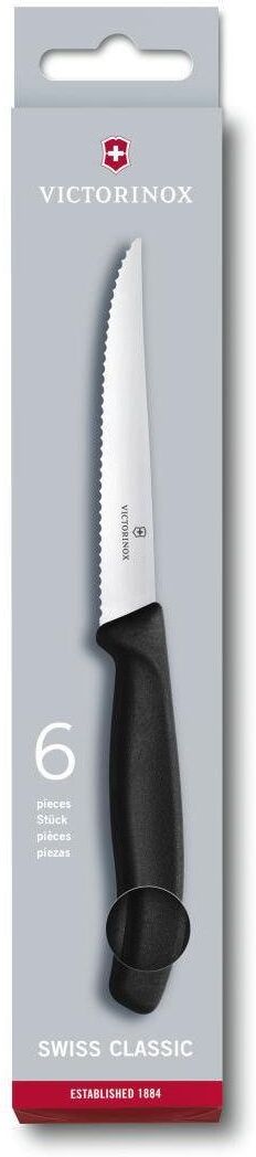 Victorinox "Swiss Classic" schwarz, silberfarben 6 Stk.