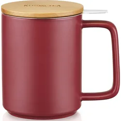 Kusmi Becher 480 ml Bordeauxrot mit Brüheinsatz