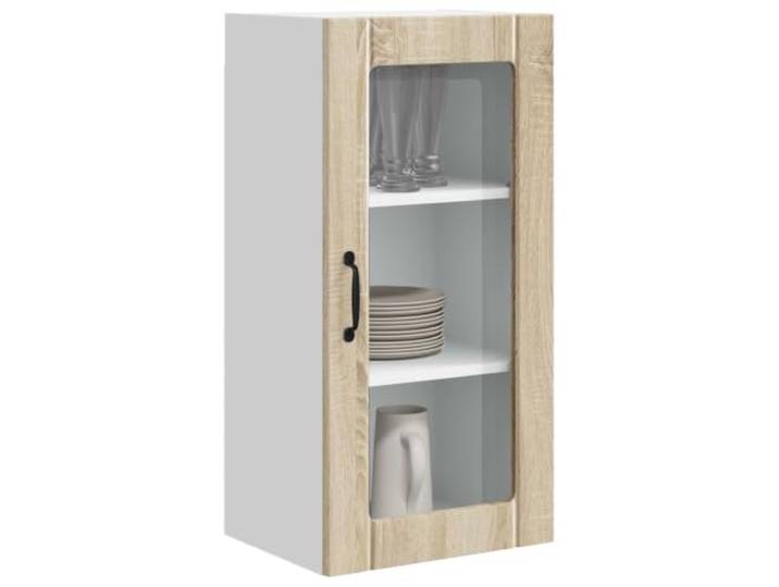 KTHLBRH Wandschrank Küche 40 x 31 x 80 cm Holz mehrschichtig Wandmontage, 3 Einlegeböden, 2 Türen, leicht zu reinigen, vielseitige Lagerung