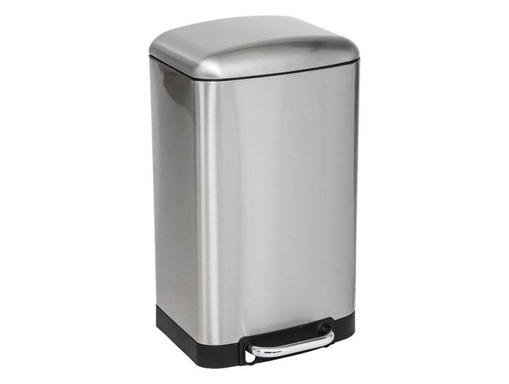 5five Simply Smart Mülleimer mit Pedal Ariane 20 l 30/29,5/53,3 cm, Silberfarben, Metall, 29.5x53.3x30 cm, Haushalt & Reinigung, Reinigung, Mülleimer & Abfallsammler