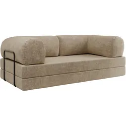 3-SITZER SOFA ORSETTO - Beige Schenille grob gewebt