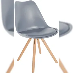 CLP Stuhl Sofia Kunststoff grau/natura (rund)