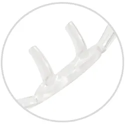AEROpart O2-Brille für Kinder mit gebogenen Nasenstutzen, klar, soft, mit 2 m Si...