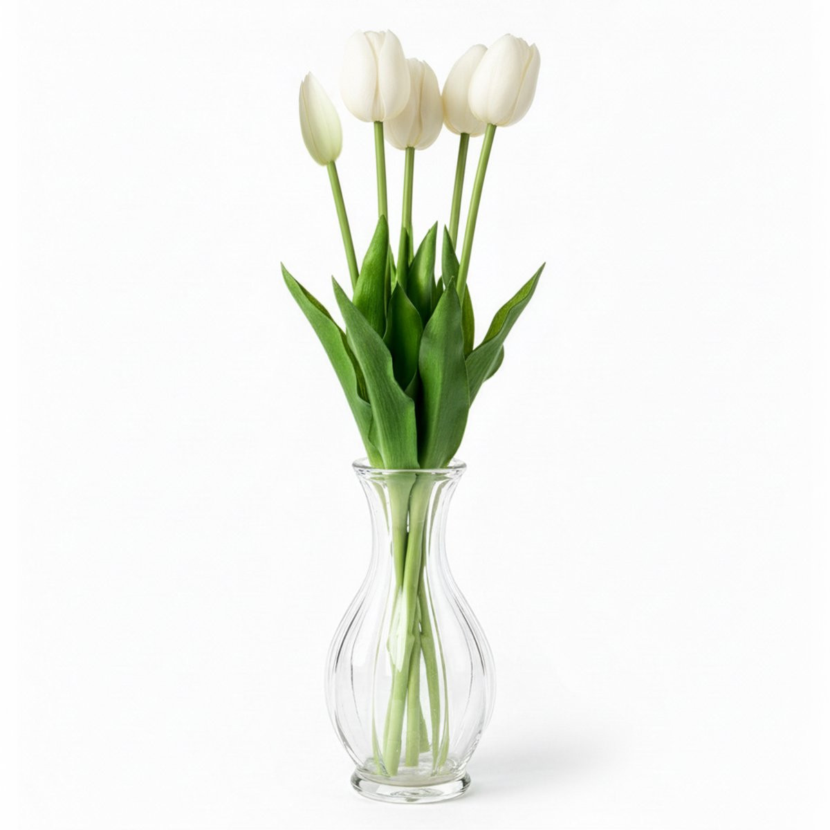 DIVERZA Real Touch Tulpen Kunstbloemen - Wit