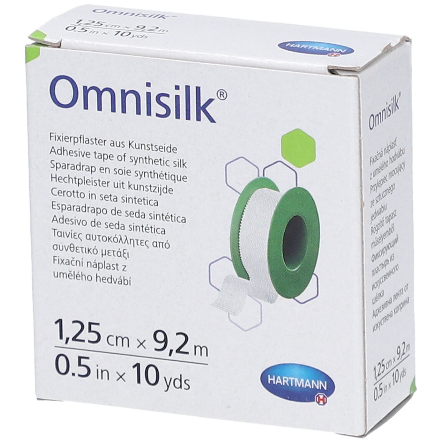 Omnisilk Fixierpflaster Kunstseide 1,25 cmx9,2 m 1 St Pflaster