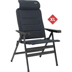 Crespo Air Deluxe Compact AP/238 Campingstuhl mit verstellbarer Rückenlehne und Kopfstütze XL grau