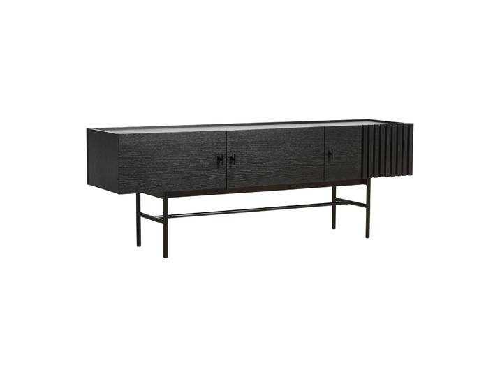 Woud Array bijzettafel laag, 150 cm Zwartgeschilderd eikenhout