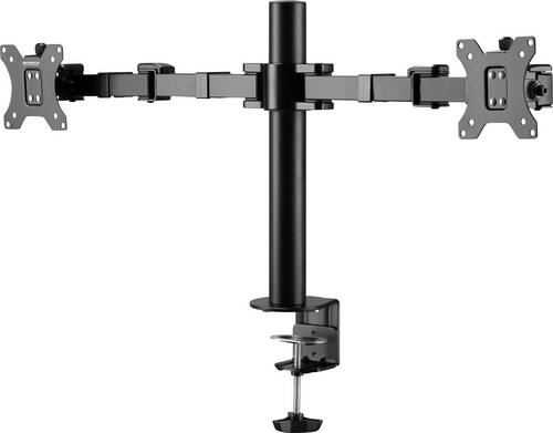 SpeaKa Professional SP-MM-220 Monitorhalterung 2 Display(s) 43,2cm (17") - 81,3cm (32") Schwarz Neigbar, Schwenkbar, Drehbar