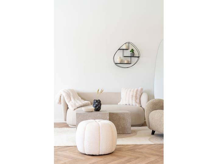 Plaid Galena 130 x 1 x 180cm Blanc Polyester