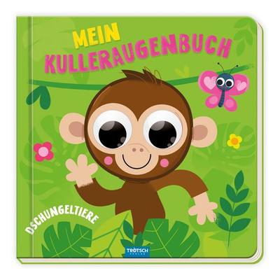 TRÖTSCH - Mein Kulleraugenbuch 'Dschungeltiere' | Interaktives Pappenbuch mit beweglichen Kulleraugen. Liebevoll illustriertes Vorlesebuch für