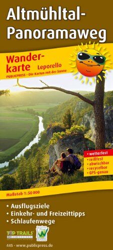 Publicpress - Wanderkarte Altmühltal-Panoramaweg: mit Ausflugszielen, Einkehr- & Freizeittipps und Schlaufenwegen, wetterfest, reissfest, abwischbar, GPS-genau. 1:50000 - Preis vom 09.10.2026 07:28:09 h